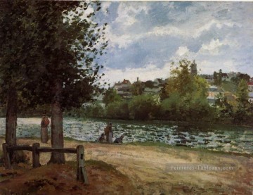  camille - les berges de l’oise à pontoise 1870 Camille Pissarro paysages ruisseaux